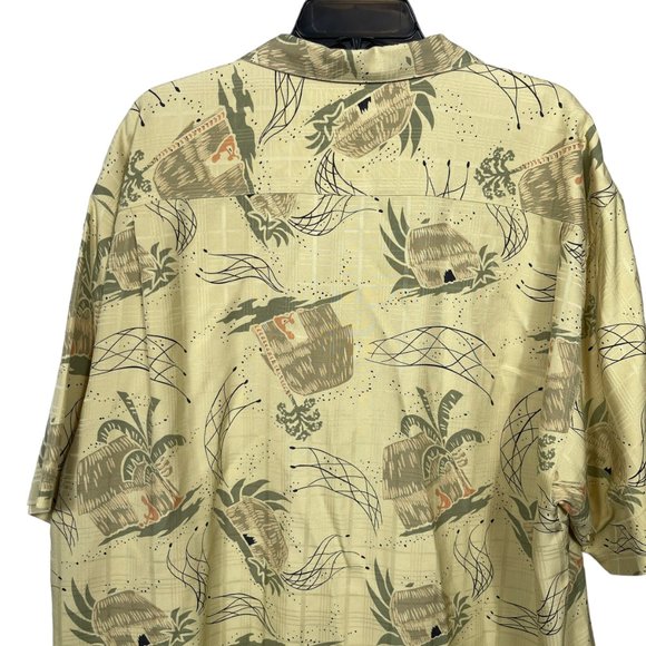 Tommy Bahama Silk Hawaiian Button Front Shirt Mens XL Tiki Short Sleeve - Picture 6 of 10